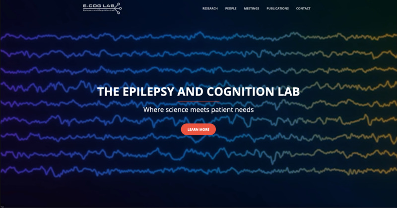 An image of the Epilepsy and Cognition Lab Website project